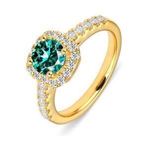 18k 925 Diamond Halo Ring